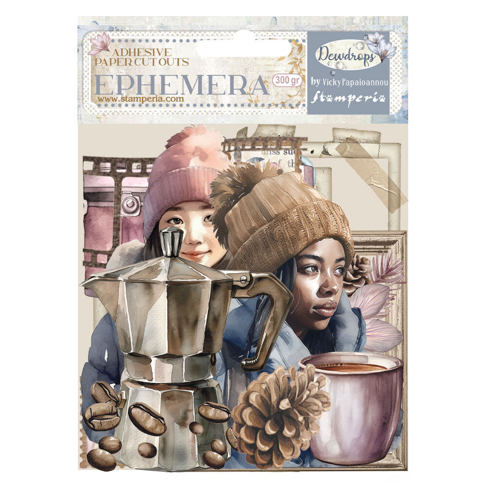 Stamperia Create Happiness Dewdrops Ephemera (38pcs) (DFLCT57)