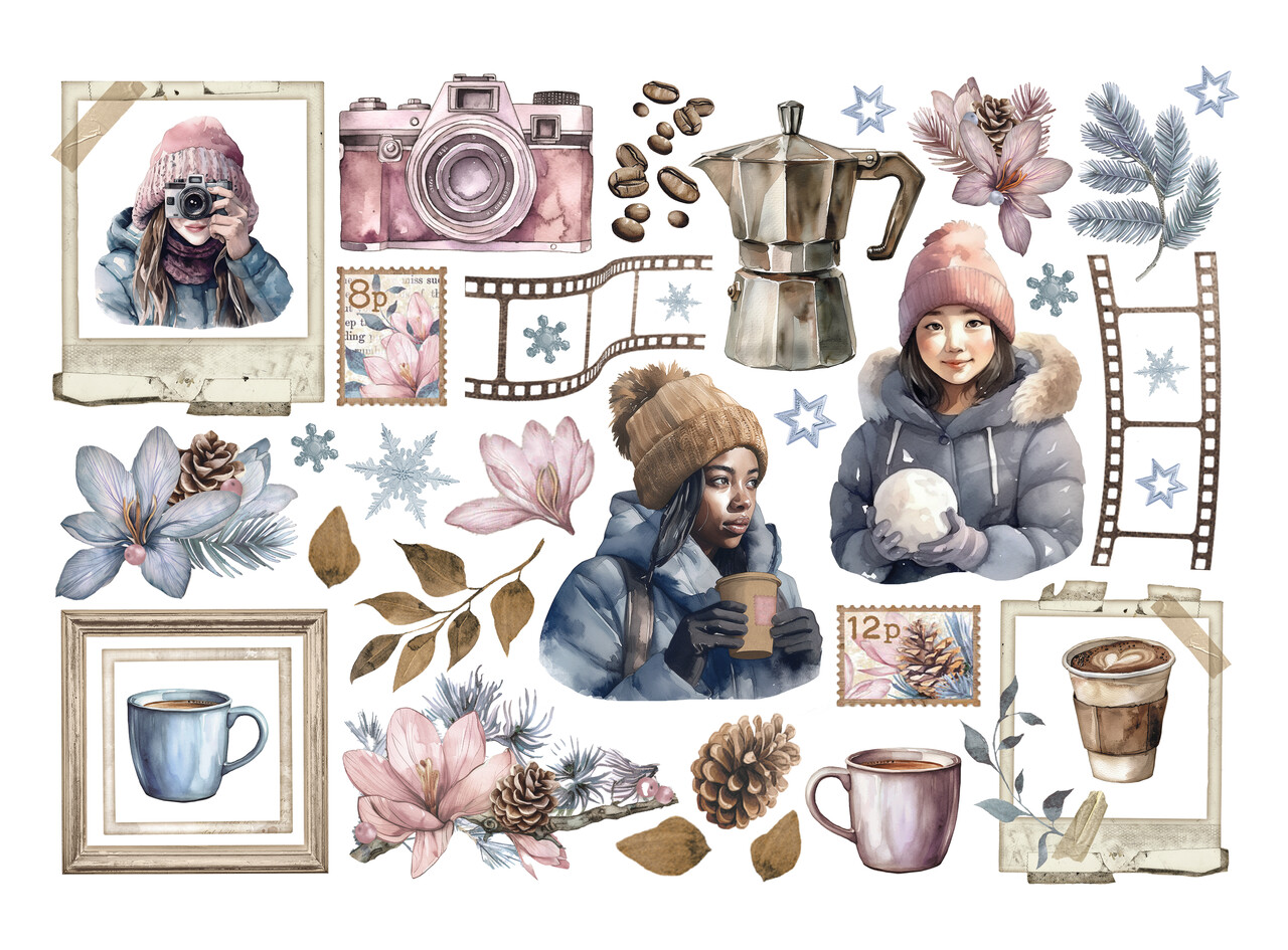 Stamperia Create Happiness Dewdrops Ephemera (38pcs) (DFLCT57)