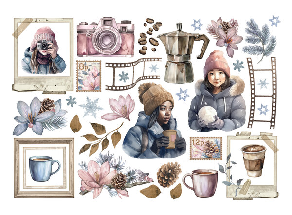 Stamperia Create Happiness Dewdrops Ephemera (38pcs) (DFLCT57)