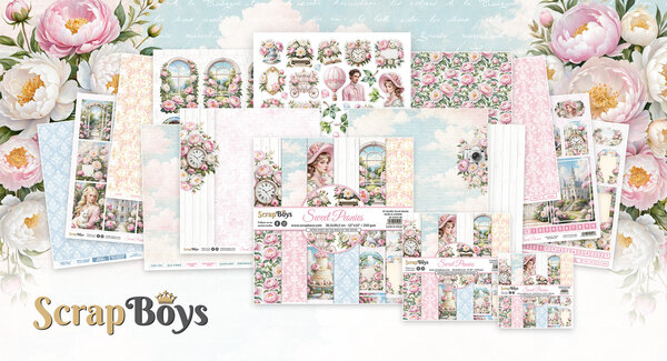 ScrapBoys Sweet Peonies 12x12 Inch Paper Pad (SB-SWPE-08) ScrapBoys Sweet Peonies 12x12 Inch Paper Pad (SB-SWPE-08)