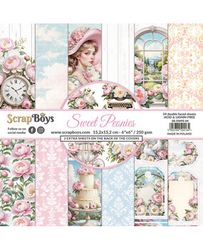 ScrapBoys Sweet Peonies 6x6 Inch Paper Pad (SB-SWPE-09) ScrapBoys Sweet Peonies 6x6 Inch Paper Pad (SB-SWPE-09)