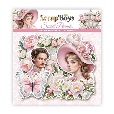 ScrapBoys Sweet Peonies Double Sided Die Cut Elements (37pcs) (SB-SWPE-12) ScrapBoys Sweet Peonies Double Sided Die Cut Elements (37pcs) (SB-SWPE-12)