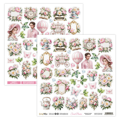 ScrapBoys Sweet Peonies 12x12 Inch Paper Pad (SB-SWPE-08) ScrapBoys Sweet Peonies 12x12 Inch Paper Pad (SB-SWPE-08)