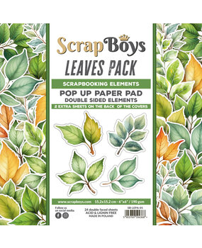 ScrapBoys Leaves Pack 6x6 Inch Pop Up Paper Pad (SB-LEPA-01)