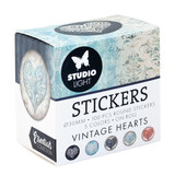 Studio Light Vintage Heart ø30mm Round Stickers on Roll (100pcs) (SL-ES-STIC32) (DISCONTINUED)