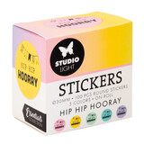 Studio Light Hip Hip Hooray ø30mm Round Stickers on Roll (100pcs) (SL-ES-STIC26) (DISCONTINUED)