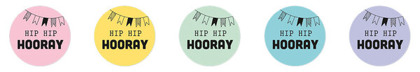 Studio Light Hip Hip Hooray ø30mm Round Stickers on Roll (100pcs) (SL-ES-STIC26) (DISCONTINUED) Studio Light Hip Hip Hooray ø30mm Round Stickers on Roll (100pcs) (SL-ES-STIC26) (DISCONTINUED)