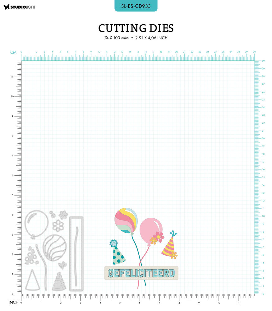 Studio Light B-Day Balloons Essentials Cutting Die (SL-ES-CD933) (DISCONTINUED) Studio Light B-Day Balloons Essentials Cutting Die (SL-ES-CD933) (DISCONTINUED)