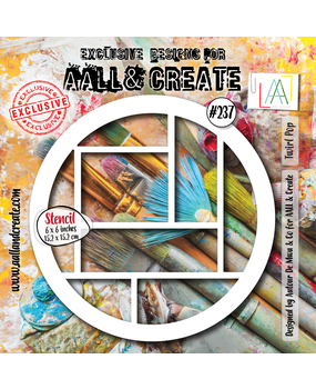 Aall and Create Stencil 6x6 Inch Twirl Pop (AALL-PC-237)