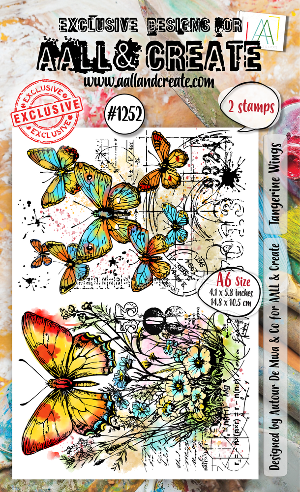 Aall and Create Stamp Set A6 Tangerine Wings (AALL-TP-1252) Aall and Create Stamp Set A6 Tangerine Wings (AALL-TP-1252)