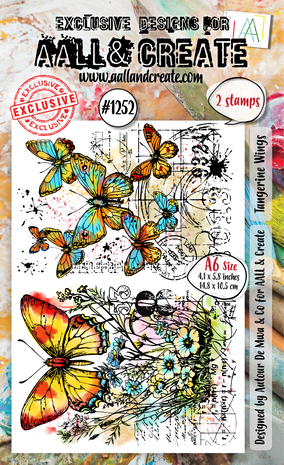 Aall and Create Stamp Set A6 Tangerine Wings (AALL-TP-1252) Aall and Create Stamp Set A6 Tangerine Wings (AALL-TP-1252)