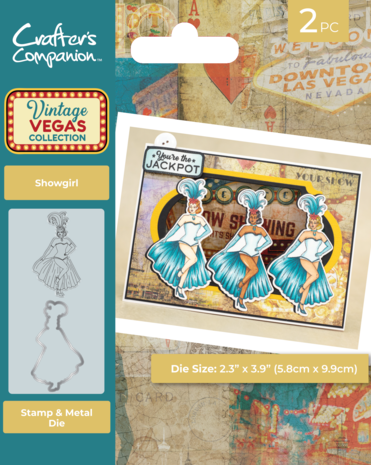 Crafter's Companion Vintage Vegas Stamp & Die Showgirl (VV-STD-SHG)