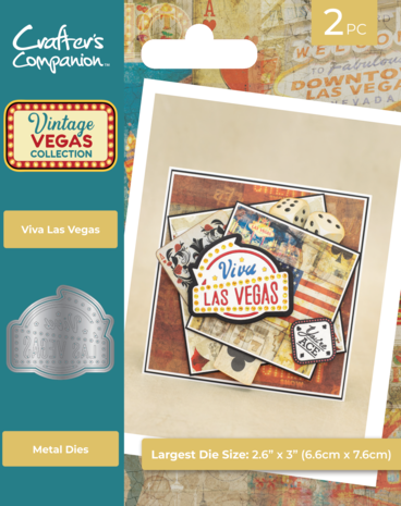 Crafter's Companion Vintage Vegas Metal Die Viva Las Vegas (VV-MD-VILV)