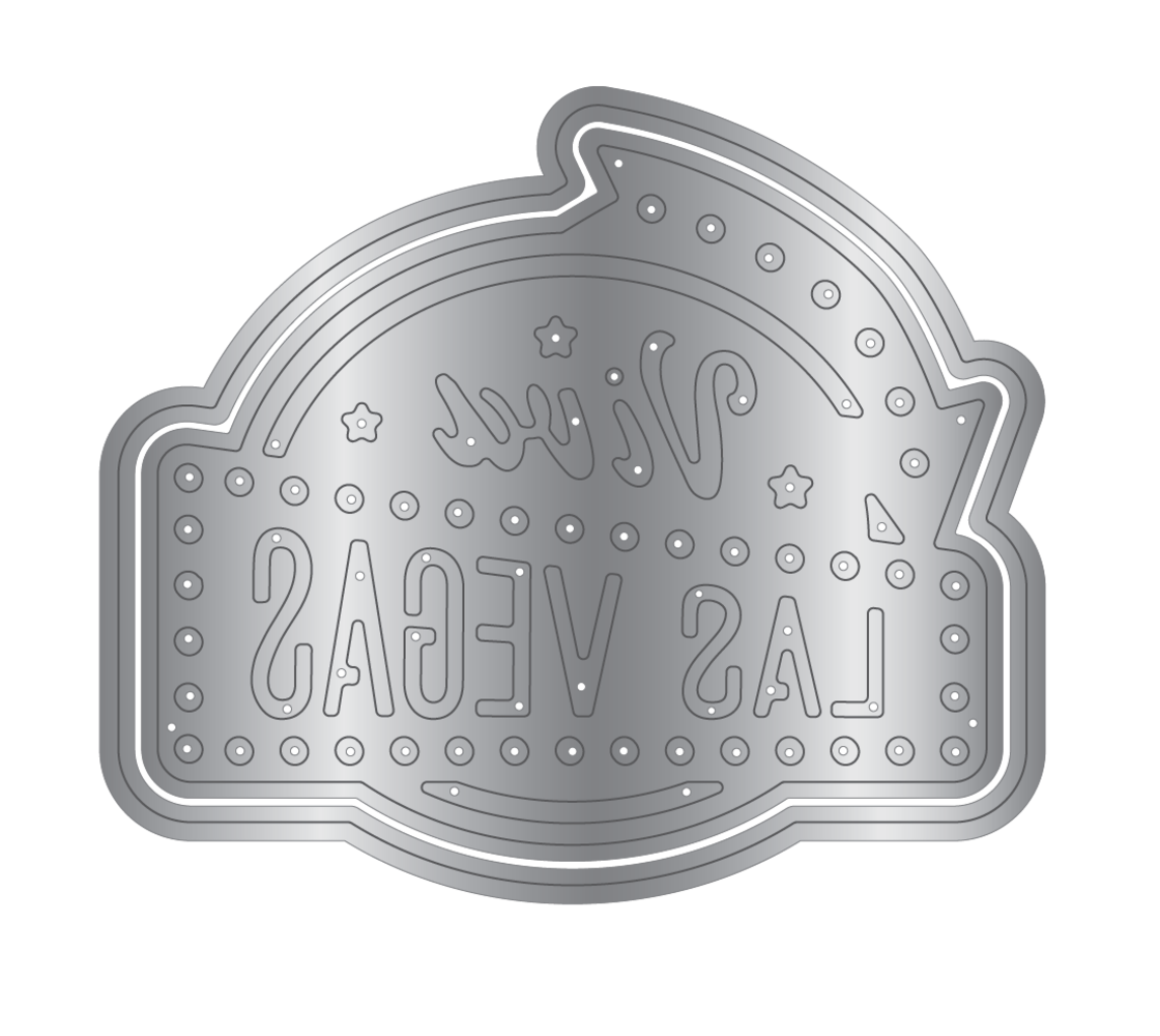 Crafter's Companion Vintage Vegas Metal Die Viva Las Vegas (VV-MD-VILV)