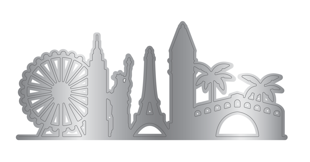 Crafter's Companion Vintage Vegas Metal Die Edge'able Vegas Skyline (VV-MD-EDG-VESK) Crafter's Companion Vintage Vegas Metal Die Edge'able Vegas Skyline (VV-MD-EDG-VESK)