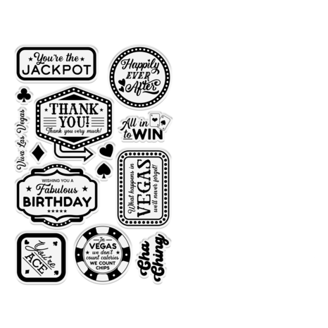 Crafter's Companion Vintage Vegas Clear Acrylic Stamp You're the Jackpot (VV-CA-ST-YTJ)