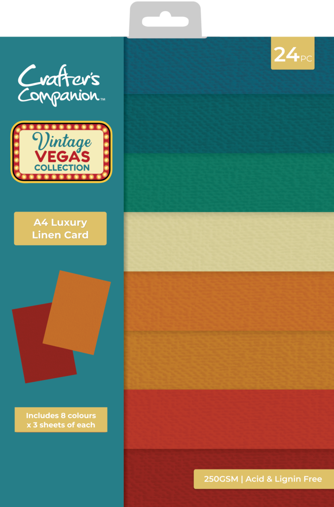 Crafter's Companion Vintage Vegas A4 Linen Card (VV-LINEN-A4)