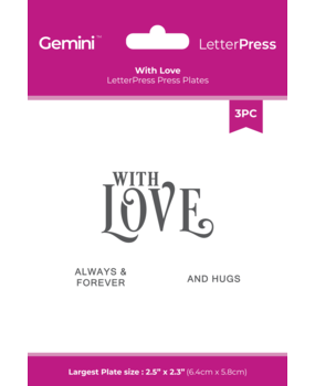 Crafter's Companion LetterPress Press Plate With Love (CC-LP-PP-WLOVE)