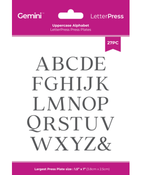 Crafter's Companion LetterPress Press Plate Uppercase Alphabet (CC-LP-PP-UALPH)