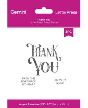 Crafter's Companion LetterPress Press Plate Thank You (CC-LP-PP-THANK)