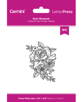 Crafter's Companion LetterPress Press Plate Rose Bouquet (CC-LP-PP-RBOU)