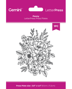 Crafter's Companion LetterPress Press Plate Peony (CC-LP-PP-PEO)