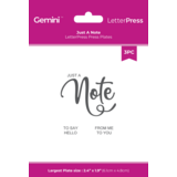 Crafter's Companion LetterPress Press Plate Just A Note (CC-LP-PP-NOTE)