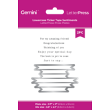 Crafter's Companion LetterPress Press Plate & Metal Die Lowercase Ticker Tape Sentiments (CC-LP-PP-LTTS)