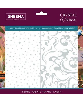 Crafter's Companion Crystal Visions 8x8 Inch Luxury Foiled Acetate (SD-CV-LUXF-ACE8)