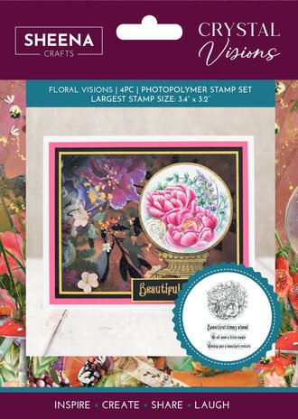 Crafter's Companion Crystal Visions Photopolymer Stamp Floral Visions (SD-CV-STP-FLVI)