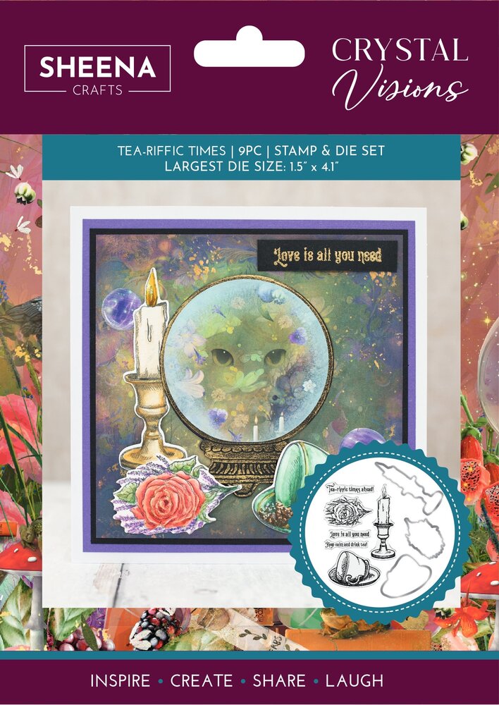 Crafter's Companion Crystal Visions Stamp & Die Tea-riffic Times (SD-CV-STD-TETI) Crafter's Companion Crystal Visions Stamp & Die Tea-riffic Times (SD-CV-STD-TETI)