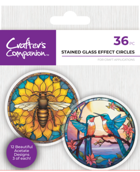 Crafter's Companion Stained Glass Windows Printed Acetate Effect Circles (CC-ACE-SGEC)