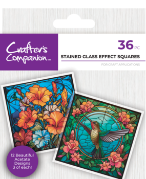 Crafter's Companion Stained Glass Windows Printed Acetate Effect Squares (CC-ACE-SGES)