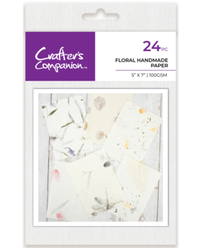 Crafter's Companion Floral 5x7 Inch Handmade Paper (CC-PAD5X7-FHMP)