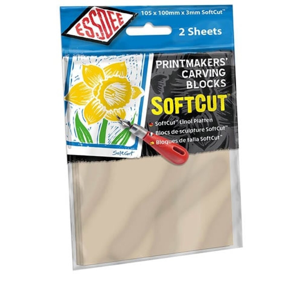 Essdee SoftCut Carving Blocks 105x100mm - Hanging Pack (2pcs) (3.0/SC1-2)