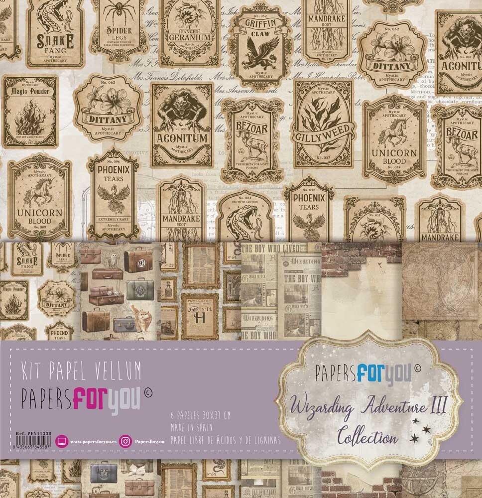Papers For You Wizarding Adventure III Vellum Paper Pack (6pcs) (PFY-14358) Papers For You Wizarding Adventure III Vellum Paper Pack (6pcs) (PFY-14358)