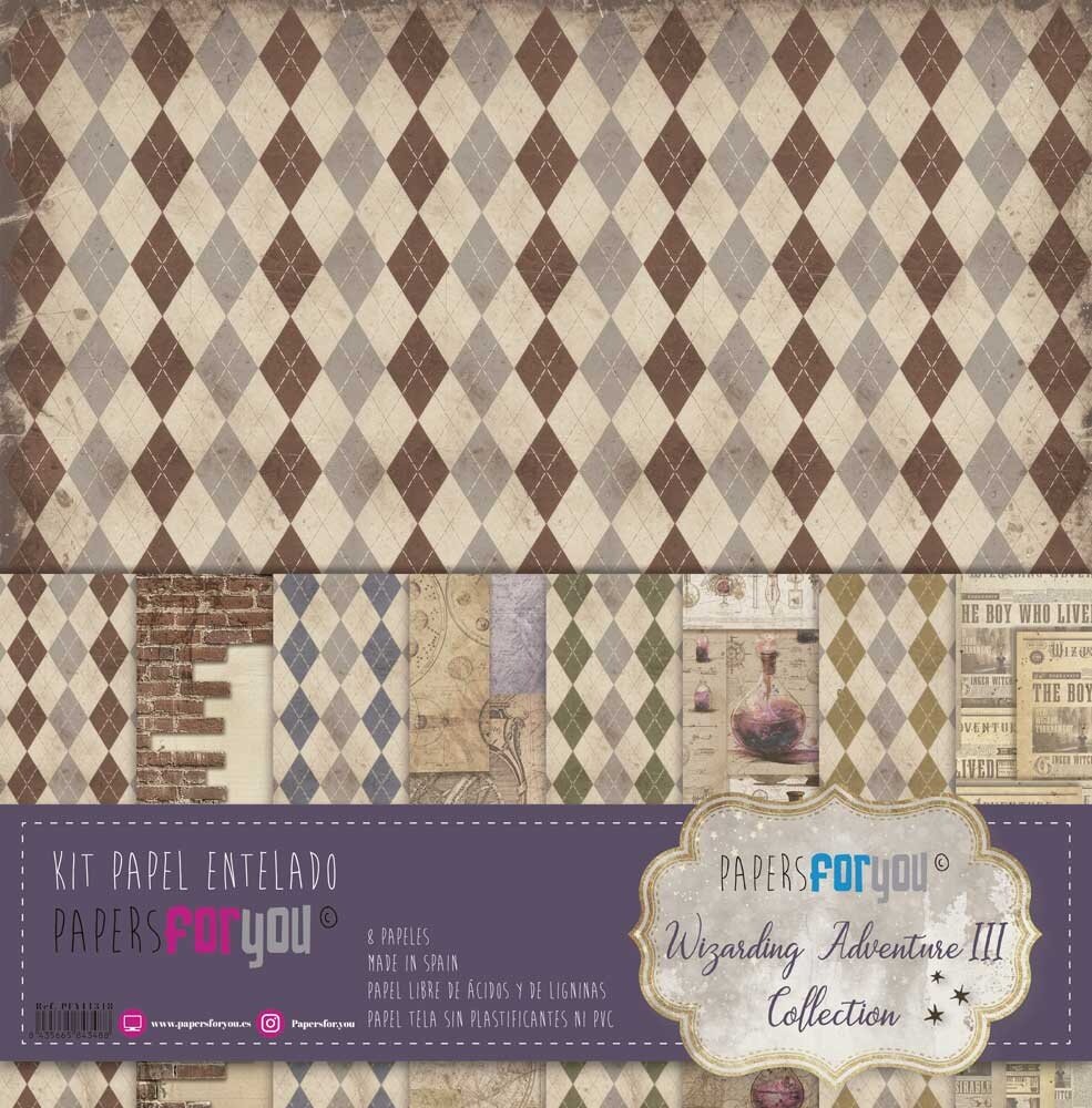 Papers For You Wizarding Adventure III Canvas Scrap Pack (8pcs) (PFY-14348)
