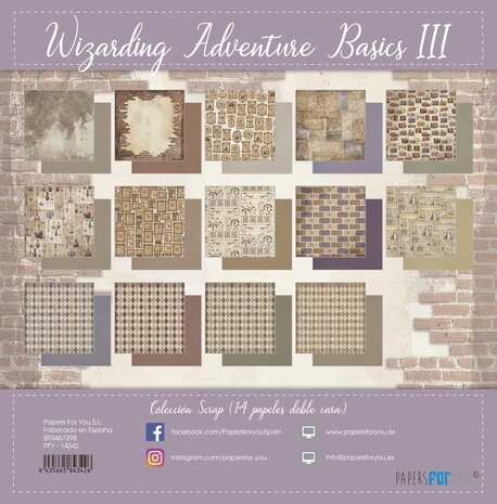 Papers For You Wizarding Adventure III Basics Scrap Paper Pack (14pcs) (PFY-14342)