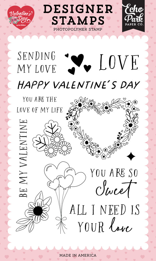 Echo Park Valentine's Day Designer Stamps Floral Heart Wreath (VD406044) Echo Park Valentine's Day Designer Stamps Floral Heart Wreath (VD406044)