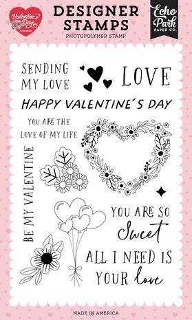 Echo Park Valentine's Day Designer Stamps Floral Heart Wreath (VD406044) Echo Park Valentine's Day Designer Stamps Floral Heart Wreath (VD406044)