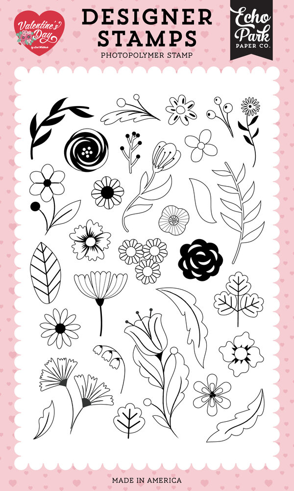Echo Park Valentine's Day Designer Stamps Plant Love Florals (VD406043) Echo Park Valentine's Day Designer Stamps Plant Love Florals (VD406043)