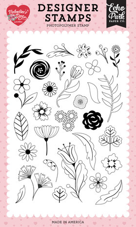 Echo Park Valentine's Day Designer Stamps Plant Love Florals (VD406043) Echo Park Valentine's Day Designer Stamps Plant Love Florals (VD406043)