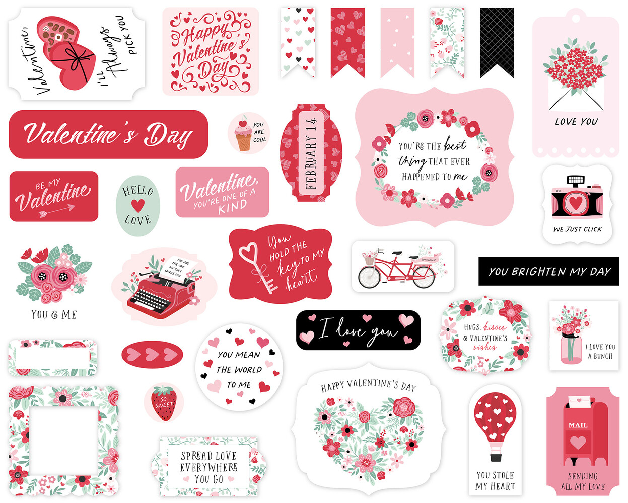 Echo Park Valentine's Day Ephemera (VD406024) Echo Park Valentine's Day Ephemera (VD406024)
