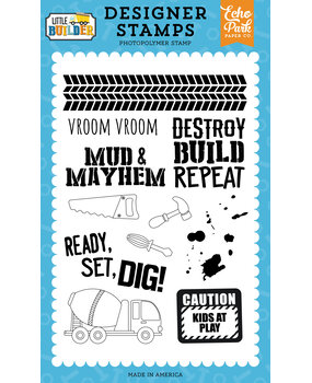 Echo Park Little Builder Designer Stamps Tire Track (LB408040)