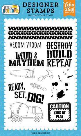 Echo Park Little Builder Designer Stamps Tire Track (LB408040) Echo Park Little Builder Designer Stamps Tire Track (LB408040)