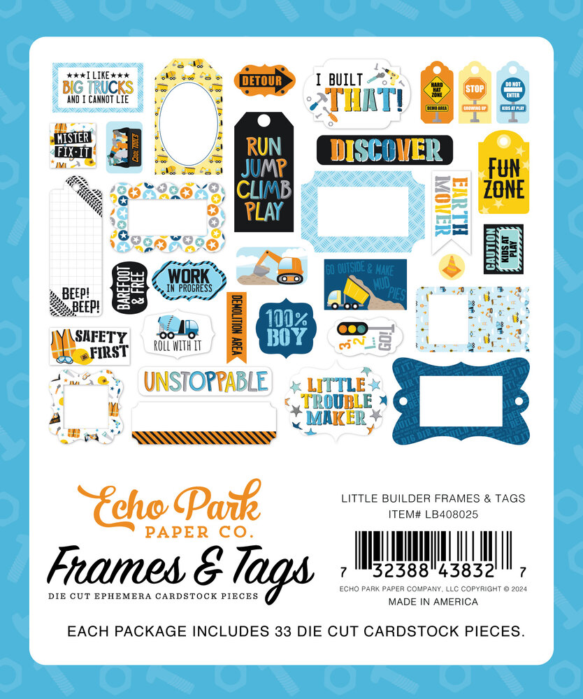 Echo Park Little Builder Frames & Tags (LB408025)