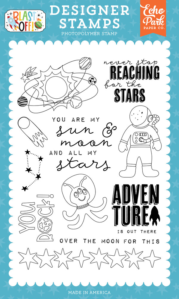 Echo Park Blast Off Designer Stamps My Sun And Moon (BO407040) Echo Park Blast Off Designer Stamps My Sun And Moon (BO407040)