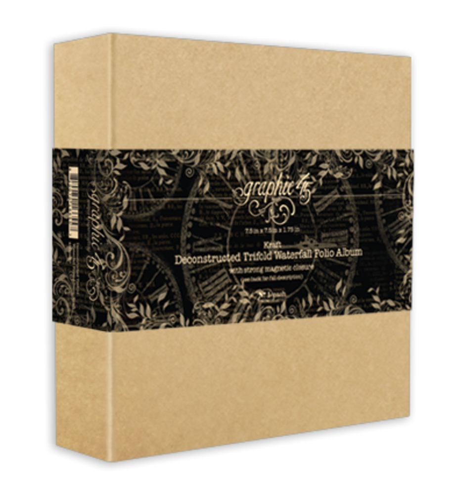 Graphic 45 Deconstructed Trifold Waterfall Folio Album - Kraft (4502927)