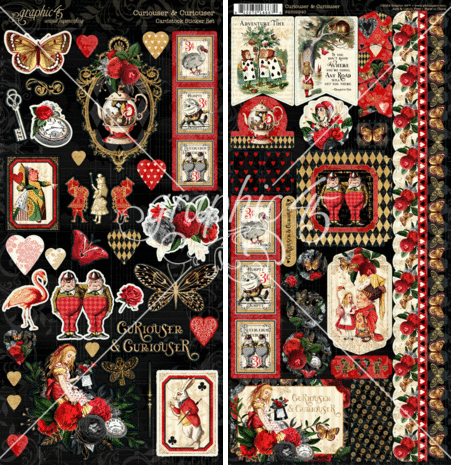 Graphic 45 Curiouser & Curiouser Sticker Set (4502940) Graphic 45 Curiouser & Curiouser Sticker Set (4502940)