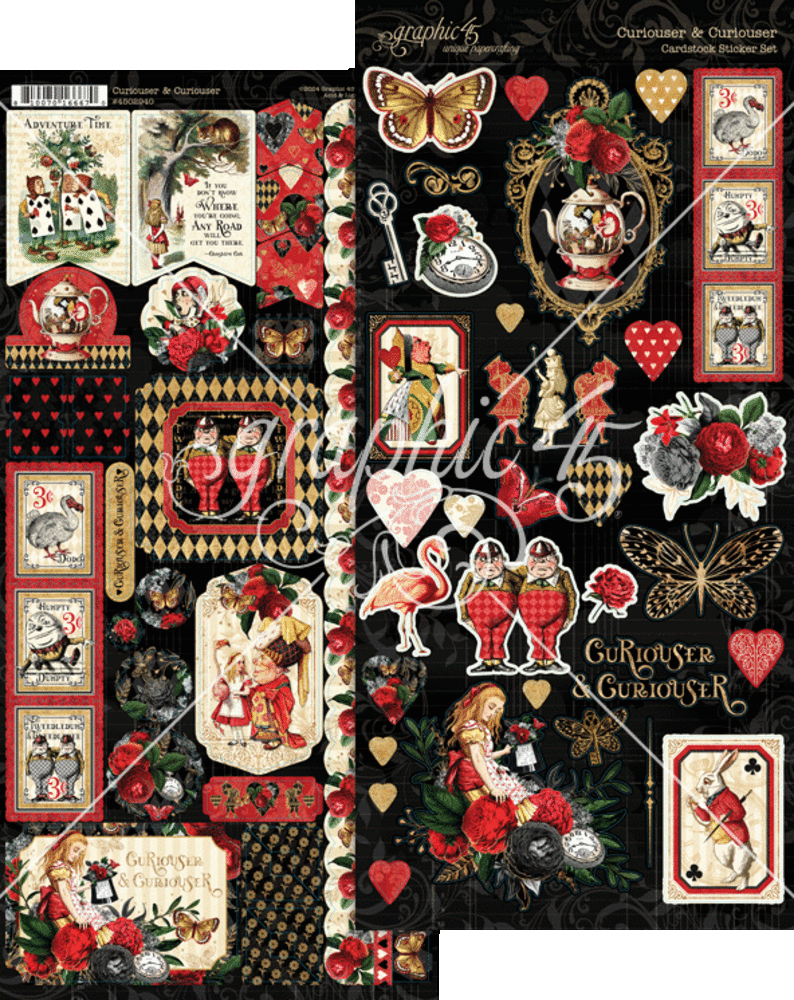 Graphic 45 Curiouser & Curiouser Sticker Set (4502940) Graphic 45 Curiouser & Curiouser Sticker Set (4502940)